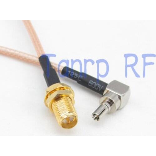 15CM Pigtail coaxial jumper cable RG316 extension cord 6inch RP SMA female to CRC9 male right angle RF adapter connector