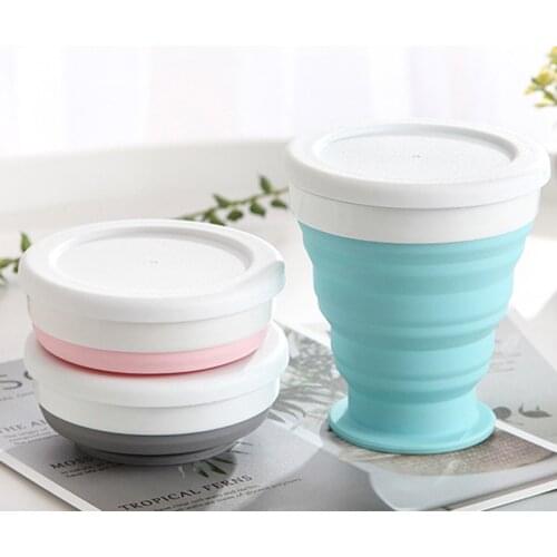 350ml Foldable Silicone Cup Water Bottle Mug Free Sport Outdoor Drinkware Collapsible Drinking Bottle Coffee Mug For Kid Student