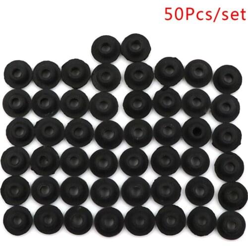 50pcs/set Tattoo Machine Rubber Nipple Half Grommets piston pin Needle mat pad cushion