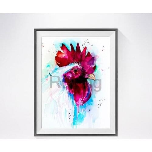 5D Square/round Diamond embroidery Watercolor splash"chicken head"cross stitch diamond painting diy Handicraft decoration gifts