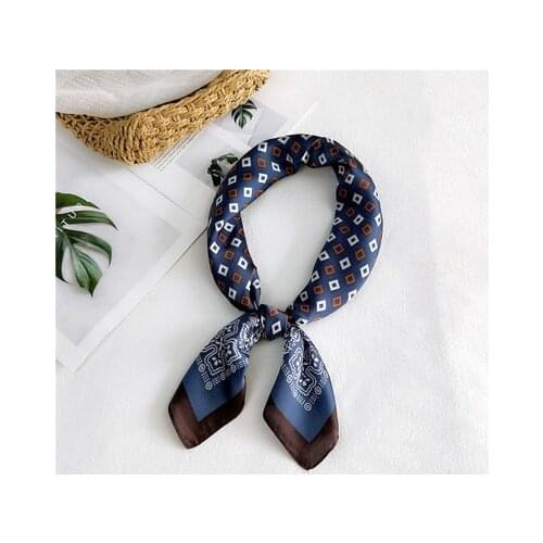 70*70cm New Plaid Cashew Small Square Scarf Womens All-match Korean-Style Headscarf Professional Work Neckerchief