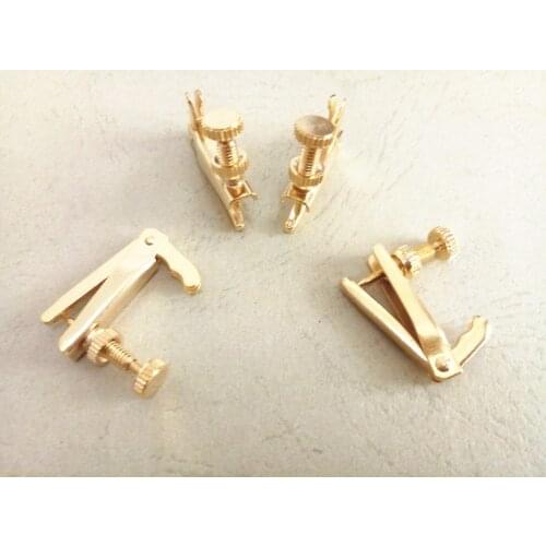 12pcs New high quality golden Violin String Adjuster fine tuners 3/4-4/4 size