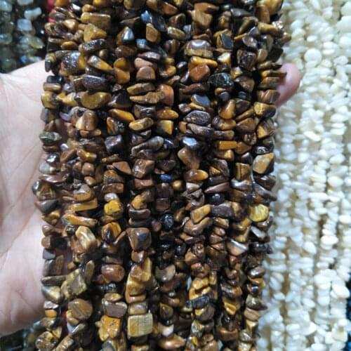 1 Strand 34'' 5-8 mm Irregular Shape Loose Beads Tiger Eye Natural Stone Beads For Jewelry Making DIY Necklace Bracelet