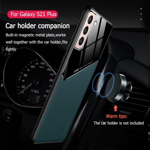 Case For Samsung Galaxy S21 Plus Luxury PU Leather Magnetic Shockproof Cover For Samsung S21 Ultra 5G Plexiglass Back Cases