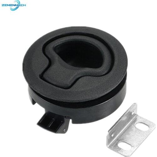 Black Nylon NO Key Flush Boat Marine Deck Latch Marine Hardware Boat Floor Lock Bass Flats Open Express Yacht Ship Accessories