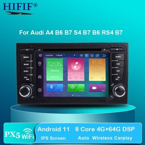 DSP Android 10 8 CORE/4 CORE CAR GPS For Audi A4 B6 B7 S4 B7 B6 RS4 B7 SEAT Exeo dvd player radio IPS screen WIFI BT CARPLAY PC