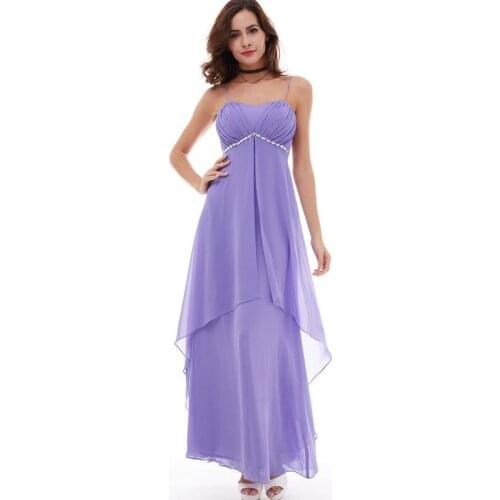 Elegant Braidsmaid Dresses Strapless Sleeveless Chiffon Beading Wedding Party Gown A-line Wedding Guest Dress Formal Vestidos