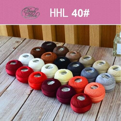 HHL cotton lace line Crochet Kintting Tatting/Shuttle thread NO.40 white gray red 25g/roll 274meters thickness 0.3-0.4mm