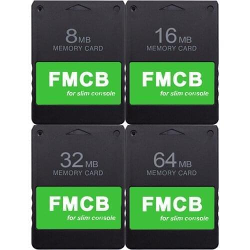 10PCS Black 8MB 16MB 32MB 64MB For Fortuna FMCB Free McBoot Memory card for PS2 Slim Game Console SPCH-7/9xxxx Series