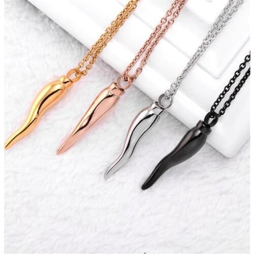 Stainless steel Colorful chili Ashes Keepsake Cremation Urn Necklace Memorial Jewelry for Ashes Pendant Locket