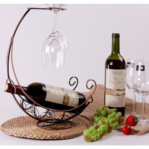 Creative Metal Wine Rack Hanging Wine Glass Holder Bar Stand Bracket Display Stand Bracket Decor