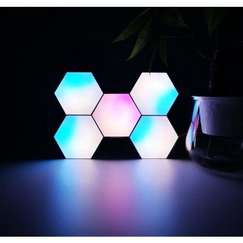 New Hexagon led lamp, Modular RGB Warm Color Smart Control Bederoom Table Night Light Decoration for Home Gaming room Wall