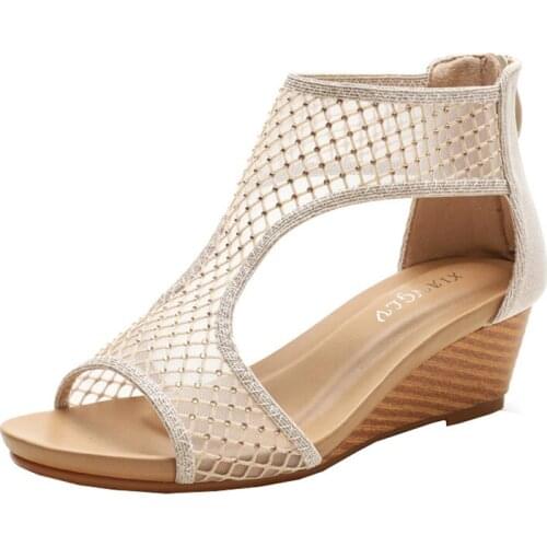 Kalsooni 2021 NEW Women Wedges Sandals Sexy hollow-out heeled sandals