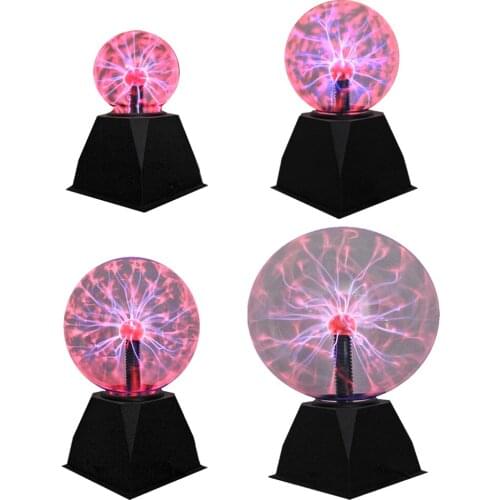Novelty Magic Crystal Plasma Ball Touch Lamp 4/5/6/8 Inch LED Night Light Child Nightlight Birthday Christmas Decor Kids Gift