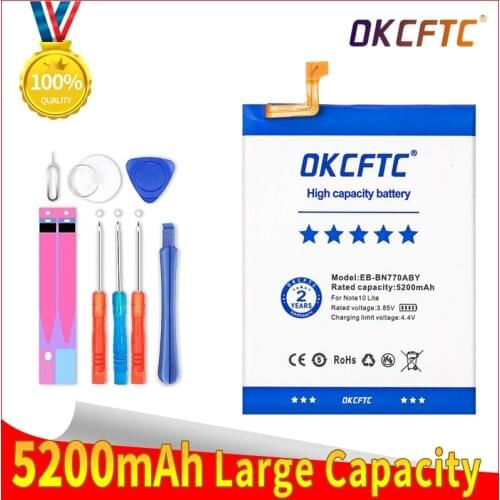 Original Battery EB-BN770ABY For Samsung Galaxy Note10 Lite Genuine Battery 5200mAh High Capacity+ tools