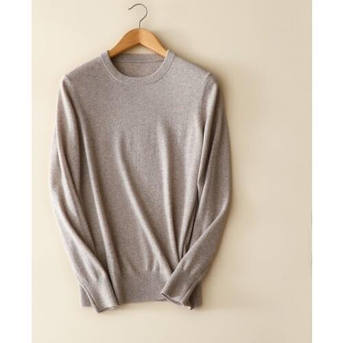 Autumn winter crew neck casual cashmere wool mans sweater