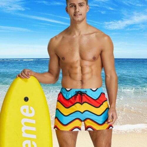 Swimming Surf Shorts Mens Lined Beach Shorts 2-in-1 Swimwear No Need To Wear Underpants