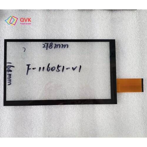 100% Black touch screen P/N F-116051-V1 Capacitive touch screen panel repair and replacement parts free shipping