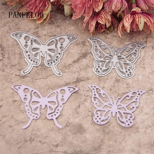 PANFELOU 1lot=2PCS butterfly combination metal craft Carbon Steel Cutter paper die cutting dies Scrapbooking/DIY Embossing cards