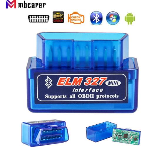 Mini Elm327 Obd2 Scanner Bluetooth V1.5/V2.1 OBD Car Diagnostic Tool Code Reader For Android Windows Symbian English
