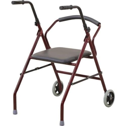 Elderly Trolley With Seat, 2-Wheeled Folding Shopping Cart For Seniors, Assist In Walking