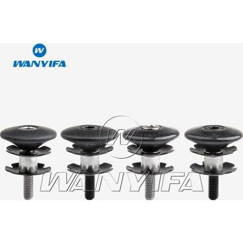 Wanyifa Bicycle Headset Carbon Fiber Top Cap Star Nut Titanium Bolt for Fork 1-1/8 Inch