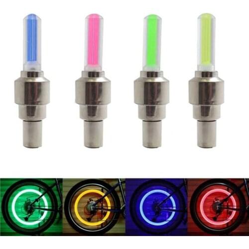 Bicycle LED Light Tire Valve Cap Flashlight MTB Mountain Road Bike Cycling Tyre Wheel Lights Neon Lamp Cover Rim 2pcs/Lot