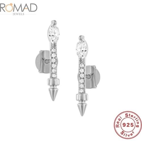 ROMAD INS Simple Irregular Earrings For Women Fashion 925 Sterling Silver Jewelry 2020 New Korean Gold Stud Earrings Brincos