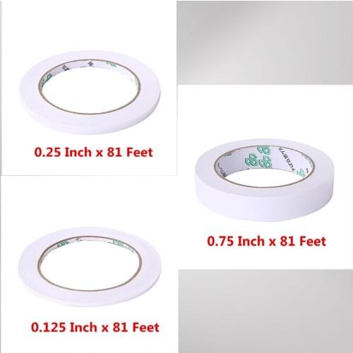 1Roll 3 Piece White Multifunctional Clear Double Sided Adhesive Roll FOR Stencils DIY Scrapbooking Decorative Embossing Tools