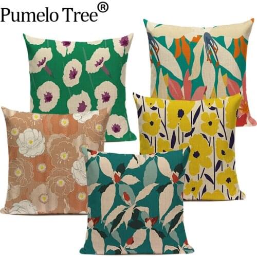 1 Piece Floral Pattern Cushion Cover Decorative Pillowcase Household Cushion Cover Small Flower Print Pillowcase Funda Cojines