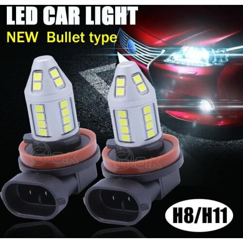 10PCS H11 30W LED Fog Lamp Bulbs H8 H11 30SMD 2835 LED Car Auto Light Source Projector led Driving bulb Fog Headlight Lamp