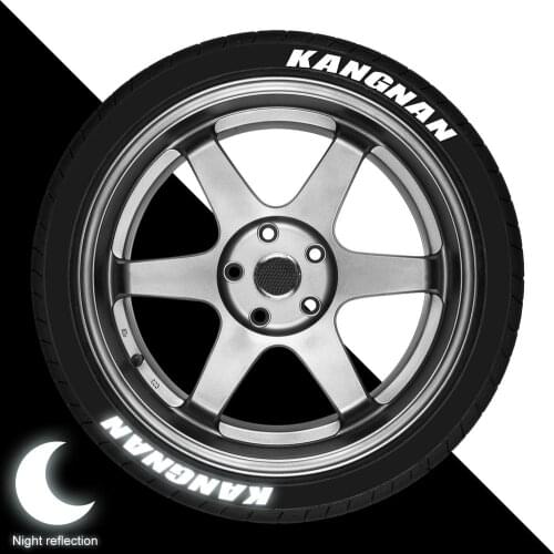 3D Night Reflective Car Stickers Auto Tire Decals Tires Letter Stickers Decoration Tire Appearance Modification Accessories