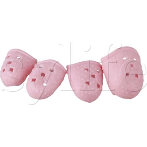 Anti-pain Finger Ring Protectors for Ukulele Guitar Pink Color Set of 4