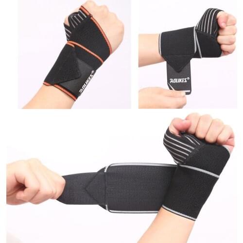 50cm Adjustable Wristband Sports Fitness Weightlifting Elastic Wrist Wrap Bandage Bracer Gloves Training Gym Protector Wen Women