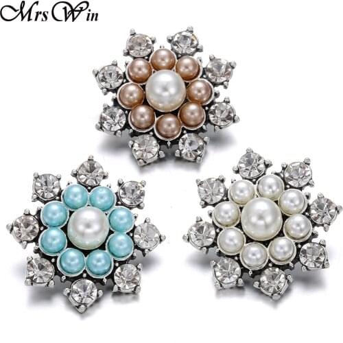 6pcs/lot Christmas Snap Button Jewelry Rhinestone Snowflakes Flower 18mm Snap Buttons Fit Leather Snaps Bracelet Bangles