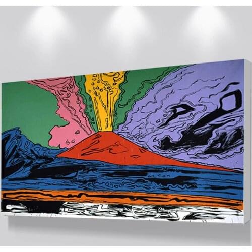 Andy Warhol Vesuvius Abstract Colorful Cloth Painting Posters and Prints Wall Art Pictures Living Room Home Decoration Pictures