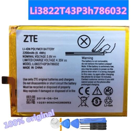 Original 2200mAh Li3822T43P3h786032 Battery For ZTE Blade Z7 Battery