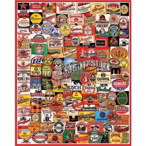 Cheers 5D Diamond Embroidery Beverage 3D DIY Diamond Painting Cross Stitch Mosaic Needlework Home Decor Full Drill Gifts
