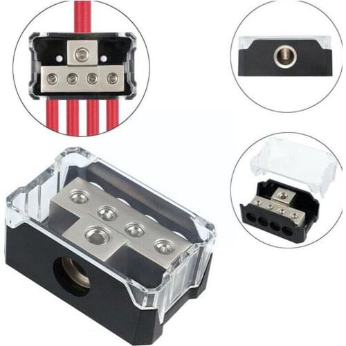 Car Audio Amplifier Modified Pure Copper One-point Four/one-out Ground Junction Power Parts Cable Electronic Automotive Box P3K6