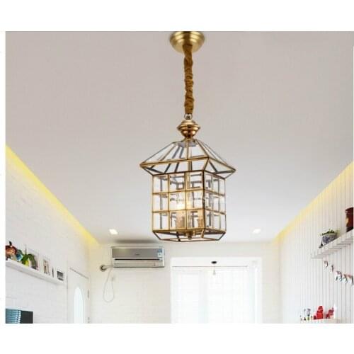Free Shipping Bronze Glass Pendant Lights Golden Bronze Pendant Lamp Indooe LED 110V/220V Pendant Light Hanging Lamp Fixture