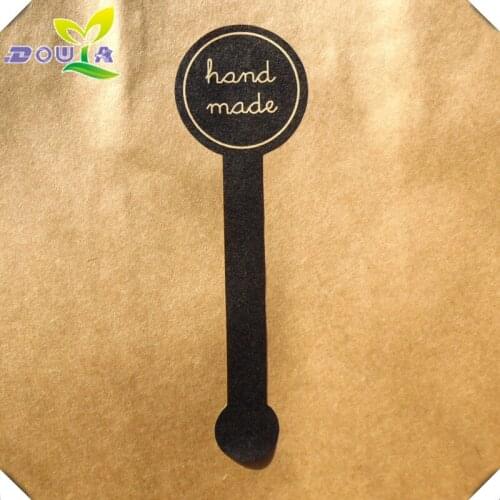 Pudding bottle push music "hand made" seal paste biscuit bag West Point cake box package label sticker