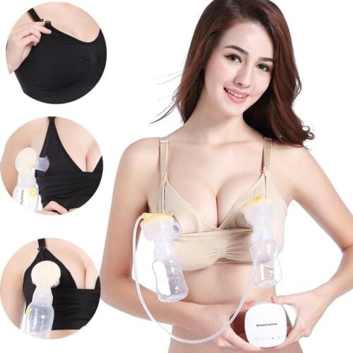 Hands Free Women Maternity Bra Adjustable Breast-Pumps Holding Nursing Bra Pregnancy Breastfeeding Bra Underwear Clothes