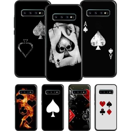 Ace of Spades Poker Case For Samsung Galaxy S10 S8 S9 Plus S20 FE S21 Ultra Note 20 Note9 Note 10 Plus Cover