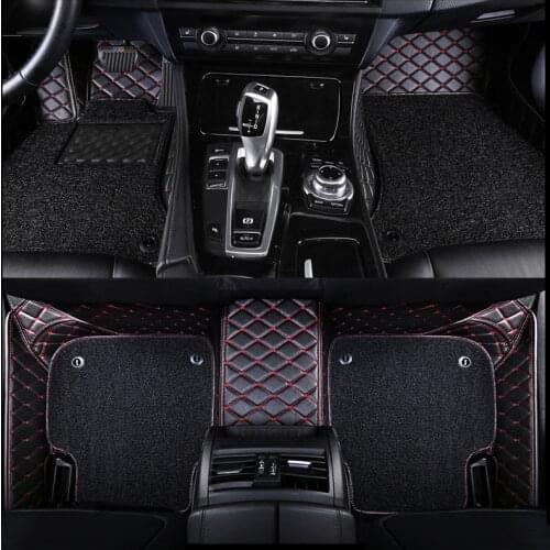 CUWEUSANG Custom Custom leather car floor mats for Chrysler 300c Grand Voager Sebring PT Cruiser auto foot mats