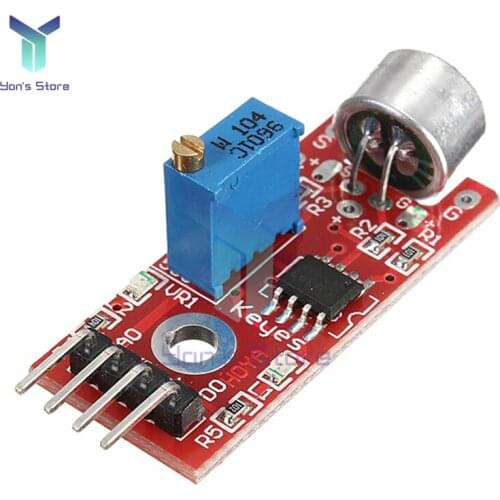 KY-037 4Pin Voice Sound Detection Sensor Module Microphone Transmitter Audio Processing Power Amplifier Board Smart Robot Car