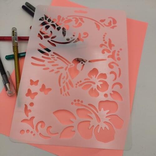 Woodpecker plastic mold shield DIY cake scrapbook stencils hollow Embellishments printing lace ruler Valentines Day