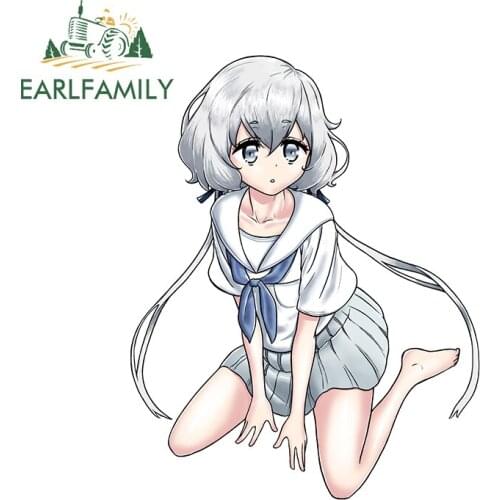 EARLFAMILY 13cm x 10.3cm for Konno Junko Zombieland Saga Anime Car Assessoires Stickers Waterproof Windshield Decal Car Styling