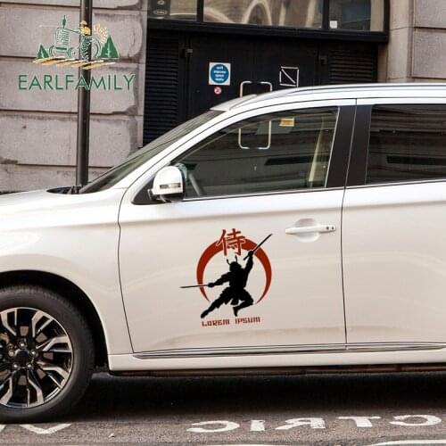 EARLFAMILY 43cm x 40cm for Arts Samurai Fight Club Logo Car Stickers Waterproof Vinyl Decals Suitable for Trunk Door Wall Decor