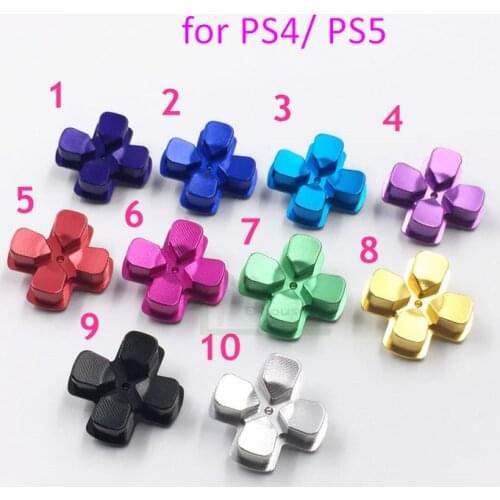 For PS5 Customs Metal Dpad Button Aluminum Direction Button for Sony PS4 Dualshock 4 Controller Cross Button for PS 4