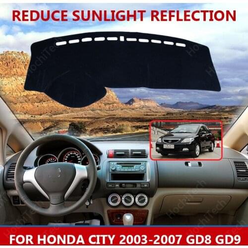 For Honda City 2003-2007 GD8 GD9 Dashmats Car-styling Accessories Dashboard Cover Pad Carpet sunshade